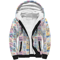 Aloha Summer Posters Grunge Textures Sherpa Hoodie LT01 Unisex Multicolor - Polynesian Pride