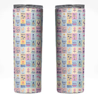 Aloha Summer Posters Grunge Textures Skinny Tumbler LT01 Multicolor - Polynesian Pride
