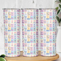 Aloha Summer Posters Grunge Textures Skinny Tumbler LT01 - Polynesian Pride