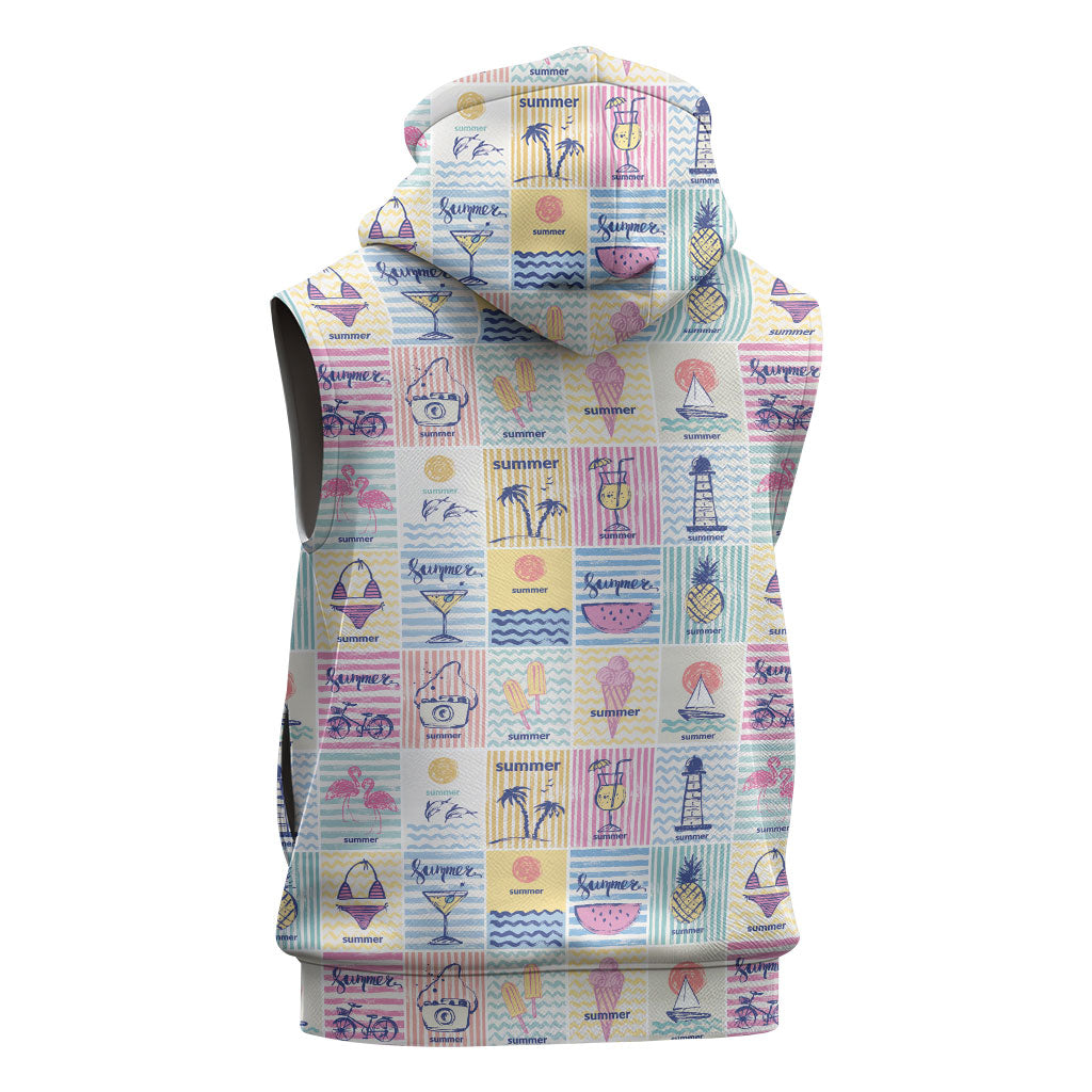 Aloha Summer Posters Grunge Textures Sleeveless Hoodie LT01 - Polynesian Pride