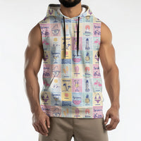 Aloha Summer Posters Grunge Textures Sleeveless Hoodie LT01 - Polynesian Pride