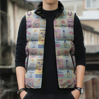 Aloha Summer Posters Grunge Textures Sleeveless Puffer Jacket LT01 - Polynesian Pride