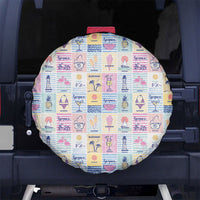 Aloha Summer Posters Grunge Textures Spare Tire Cover LT01 No hole Multicolor - Polynesian Pride