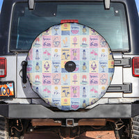 Aloha Summer Posters Grunge Textures Spare Tire Cover LT01 Multicolor - Polynesian Pride