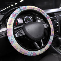 Aloha Summer Posters Grunge Textures Steering Wheel Cover LT01 Universal Fit Multicolor - Polynesian Pride