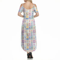 Aloha Summer Posters Grunge Textures Summer Maxi Dress LT01 - Polynesian Pride