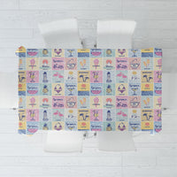 Aloha Summer Posters Grunge Textures Tablecloth LT01 Multicolor - Polynesian Pride