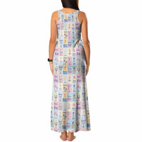 Aloha Summer Posters Grunge Textures Tank Maxi Dress LT01 - Polynesian Pride