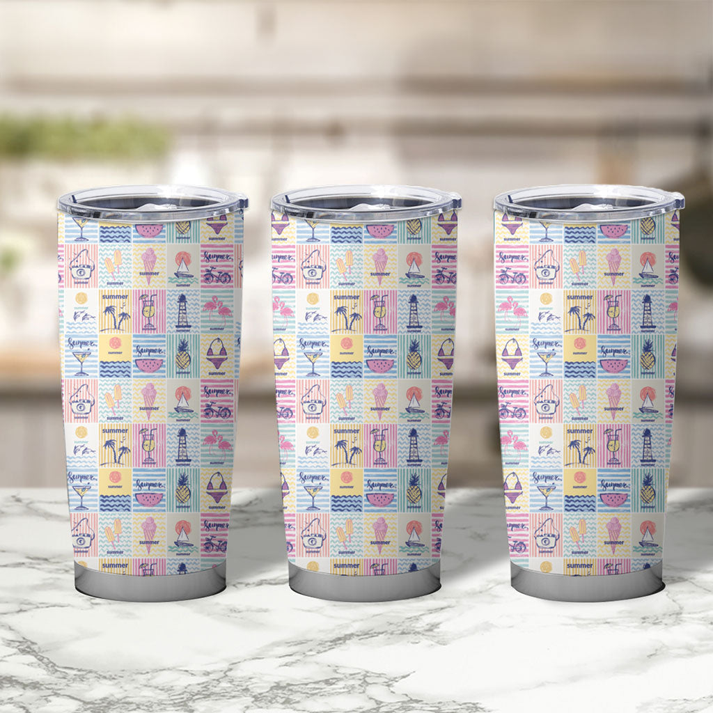 Aloha Summer Posters Grunge Textures Tumbler Cup LT01 - Polynesian Pride