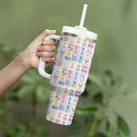 Aloha Summer Posters Grunge Textures Tumbler With Handle LT01 - Polynesian Pride