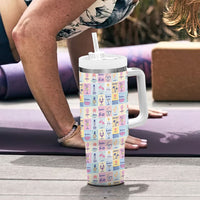 Aloha Summer Posters Grunge Textures Tumbler With Handle LT01 - Polynesian Pride