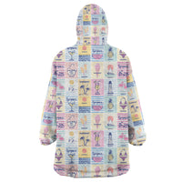Aloha Summer Posters Grunge Textures Wearable Blanket Hoodie LT01 - Polynesian Pride