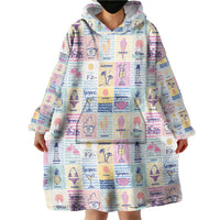 Aloha Summer Posters Grunge Textures Wearable Blanket Hoodie LT01 - Polynesian Pride