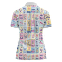 Aloha Summer Posters Grunge Textures Women Polo Shirt LT01 - Polynesian Pride