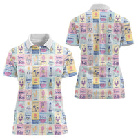 Aloha Summer Posters Grunge Textures Women Polo Shirt LT01 - Polynesian Pride
