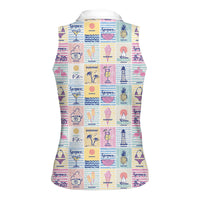 Aloha Summer Posters Grunge Textures Women Sleeveless Polo Shirt LT01 - Polynesian Pride