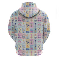 Aloha Summer Posters Grunge Textures Zip Hoodie LT01 - Polynesian Pride