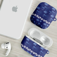 Blue Hawaii Palm Tree Hibiscus AirPods Case Fantasy Summer Vibe