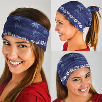 Blue Hawaii Palm Tree Hibiscus Neck Gaiter Fantasy Summer Vibe LT01 - Polynesian Pride