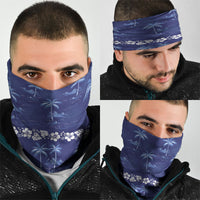 Blue Hawaii Palm Tree Hibiscus Neck Gaiter Fantasy Summer Vibe LT01 - Polynesian Pride