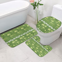 Olive Green Hawaii Palm Tree Hibiscus Bathroom Set Fantasy Summer Vibe