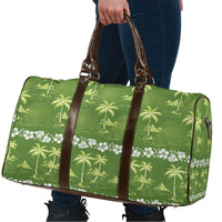 Olive Green Hawaii Palm Tree Hibiscus Travel Bag Fantasy Summer Vibe
