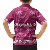 Pink Hawaii Palm Tree Hibiscus Hawaiian Shirt Fantasy Summer Vibe