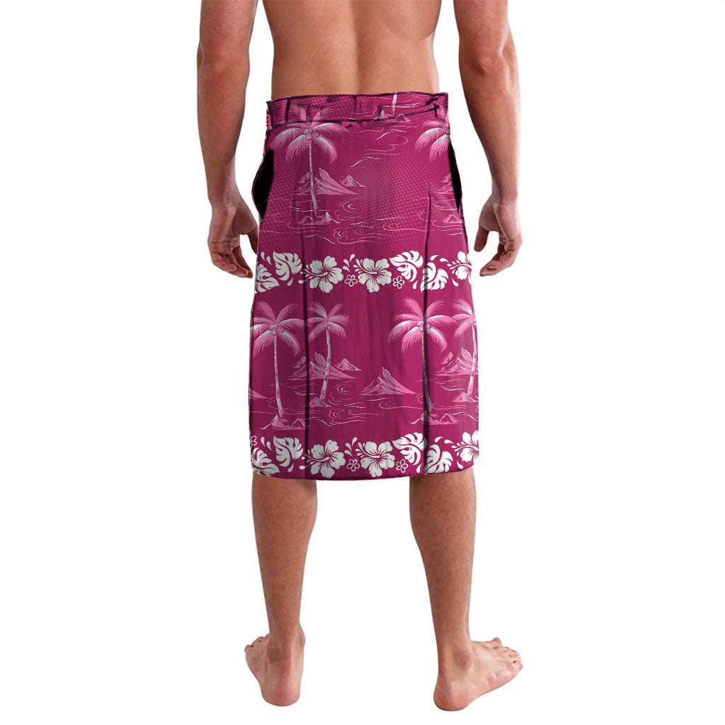 Pink Hawaii Palm Tree Hibiscus Lavalava Fantasy Summer Vibe LT01 - Polynesian Pride