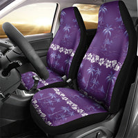 Purple Hawaii Palm Tree Hibiscus Car Seat Cover Fantasy Summer Vibe LT01 - Polynesian Pride