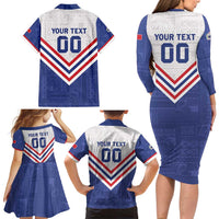Custom Toa Samoa Rugby Family Matching Long Sleeve Bodycon Dress and Hawaiian Shirt 1992-1993 Special Edition LT01 - Polynesian Pride