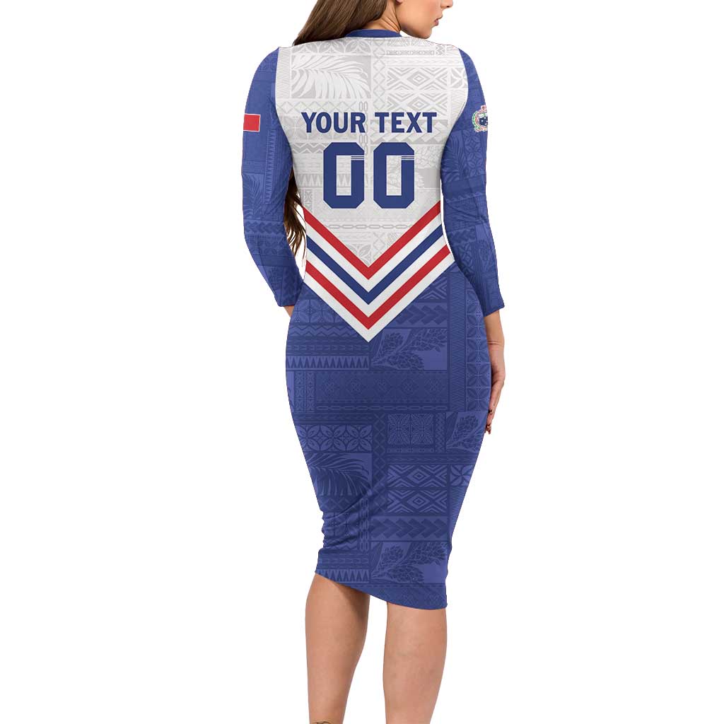 Custom Toa Samoa Rugby Family Matching Long Sleeve Bodycon Dress and Hawaiian Shirt 1992-1993 Special Edition LT01 - Polynesian Pride