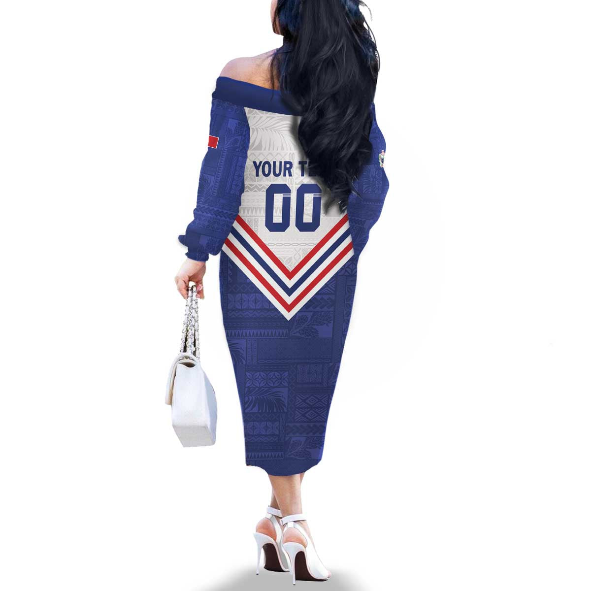 Custom Toa Samoa Rugby Family Matching Off The Shoulder Long Sleeve Dress and Hawaiian Shirt 1992-1993 Special Edition LT01 - Polynesian Pride