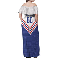 Custom Toa Samoa Rugby Family Matching Off Shoulder Maxi Dress and Hawaiian Shirt 1992-1993 Special Edition LT01 - Polynesian Pride