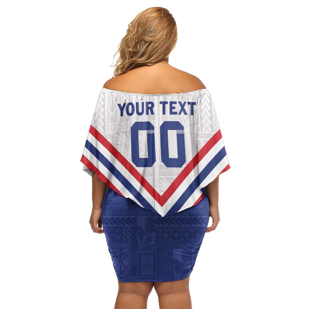 Custom Toa Samoa Rugby Family Matching Off Shoulder Short Dress and Hawaiian Shirt 1992-1993 Special Edition LT01 - Polynesian Pride