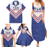 Custom Toa Samoa Rugby Family Matching Summer Maxi Dress and Hawaiian Shirt 1992-1993 Special Edition LT01 - Polynesian Pride