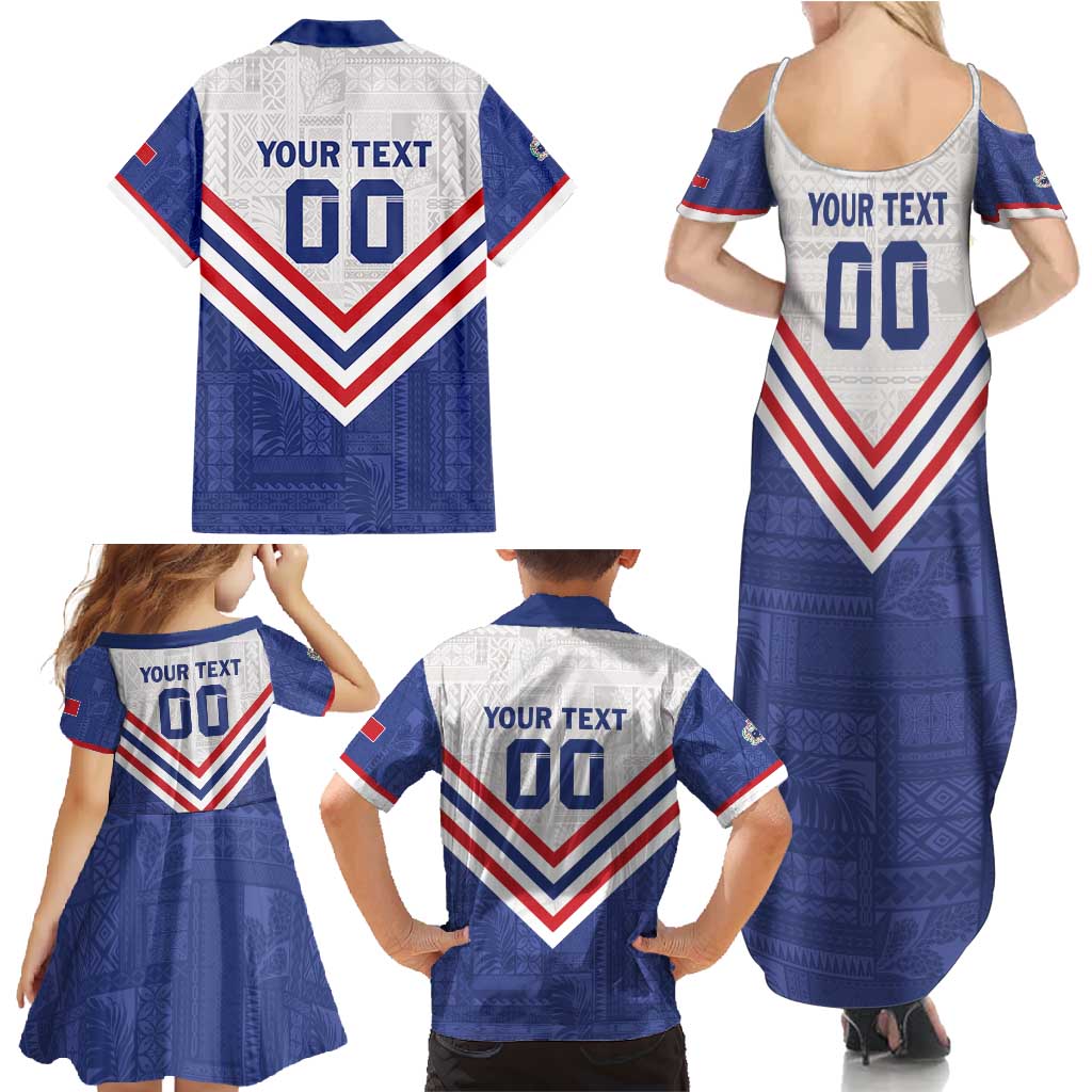 Custom Toa Samoa Rugby Family Matching Summer Maxi Dress and Hawaiian Shirt 1992-1993 Special Edition LT01 - Polynesian Pride