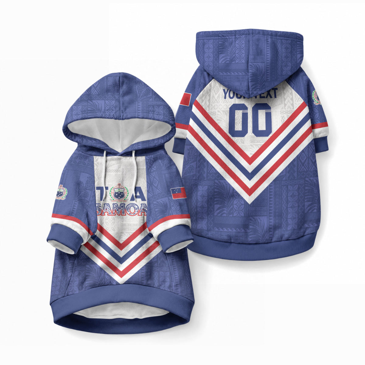 Custom Toa Samoa Rugby Pet Hoodie 1992-1993 Special Edition