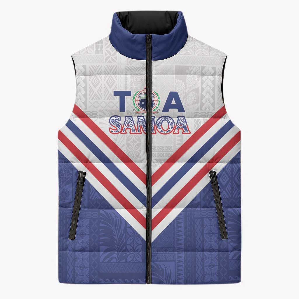 Custom Toa Samoa Rugby Sleeveless Puffer Jacket 1992-1993 Special Edition - Polynesian Pride