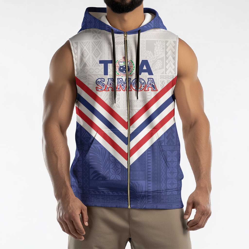 Custom Toa Samoa Rugby Sleeveless Zip Hoodie 1992-1993 Special Edition - Polynesian Pride