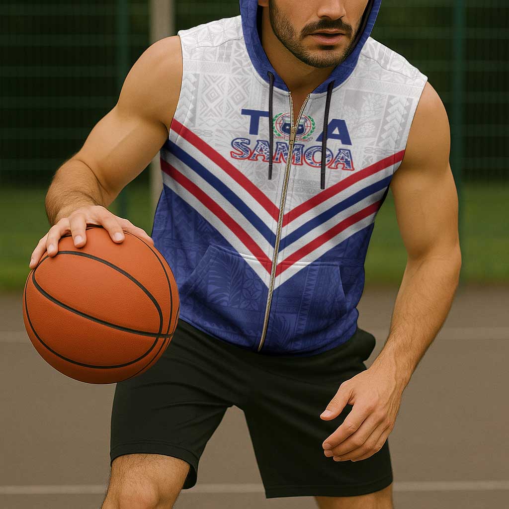 Custom Toa Samoa Rugby Sleeveless Zip Hoodie 1992-1993 Special Edition - Polynesian Pride