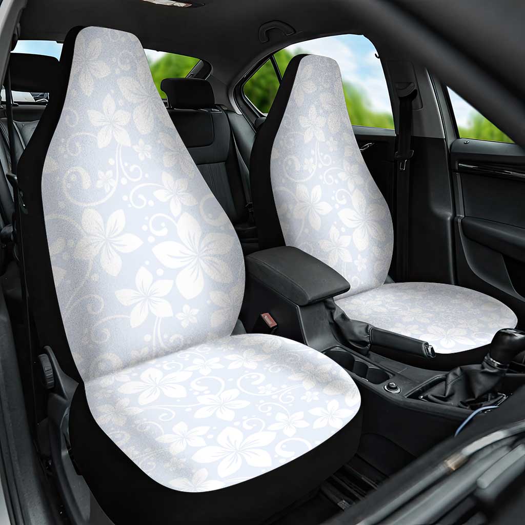 Plumeria Floral White Sunday Car Seat Cover LT01 One Size White - Polynesian Pride