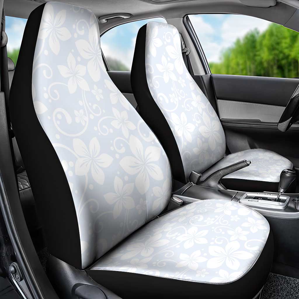 Plumeria Floral White Sunday Car Seat Cover LT01 - Polynesian Pride