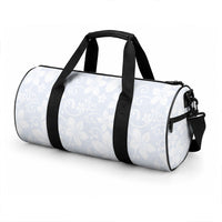 Plumeria Floral White Sunday Duffle Bag LT01 - Polynesian Pride