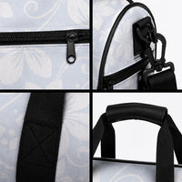 Plumeria Floral White Sunday Duffle Bag LT01 - Polynesian Pride