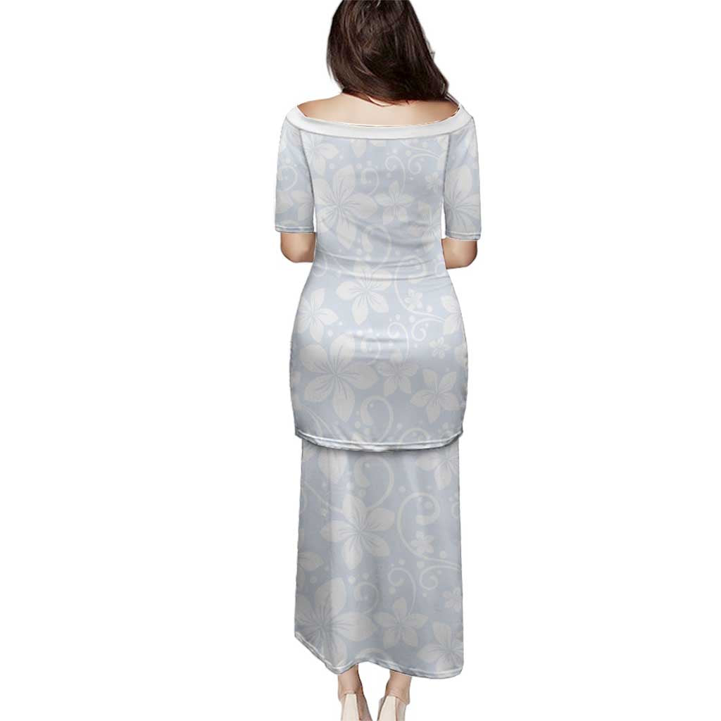 Plumeria Floral White Sunday Family Matching Puletasi and Hawaiian Shirt LT01 - Polynesian Pride