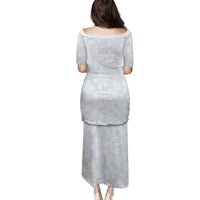 Plumeria Floral White Sunday Family Matching Puletasi and Hawaiian Shirt LT01 - Polynesian Pride
