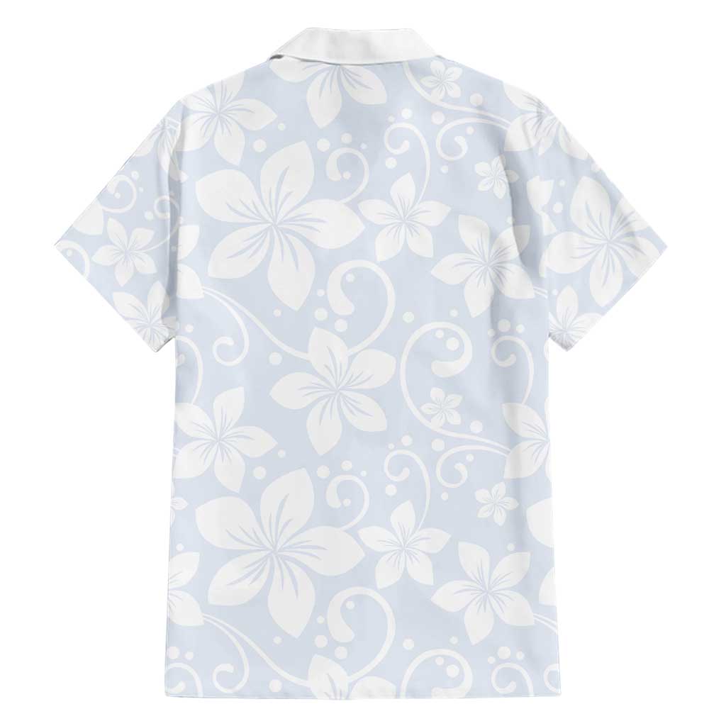 Plumeria Floral White Sunday Family Matching Short Sleeve Bodycon Dress and Hawaiian Shirt LT01 - Polynesian Pride