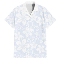 Plumeria Floral White Sunday Family Matching Summer Maxi Dress and Hawaiian Shirt LT01 Dad's Shirt - Short Sleeve White - Polynesian Pride