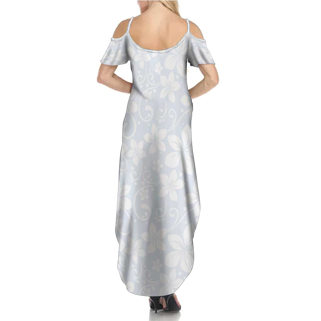 Plumeria Floral White Sunday Family Matching Summer Maxi Dress and Hawaiian Shirt LT01 - Polynesian Pride