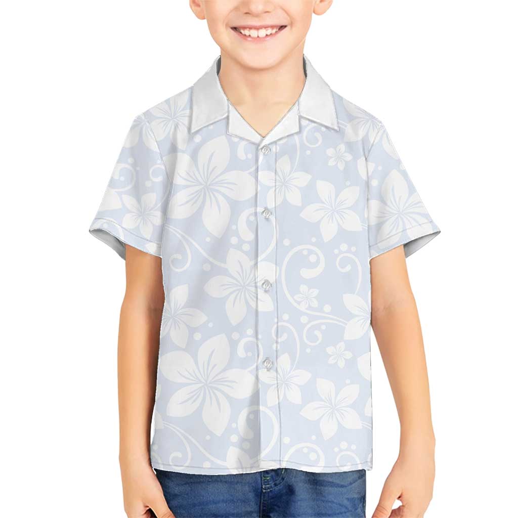 Plumeria Floral White Sunday Family Matching Tank Maxi Dress and Hawaiian Shirt LT01 Son's Shirt White - Polynesian Pride